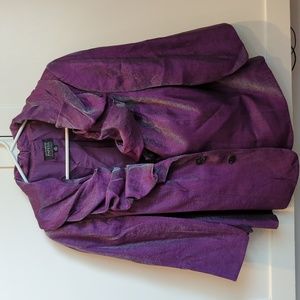 Adrianna Papell iridescent purple evening blouse.